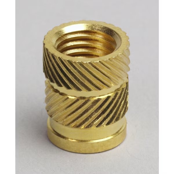 Heat-Set Insert, M6-1.00, 0.312 in L, 0.342 in Insert Dia., Brass, Tri-Star Industries, Mfr#: M60X312C